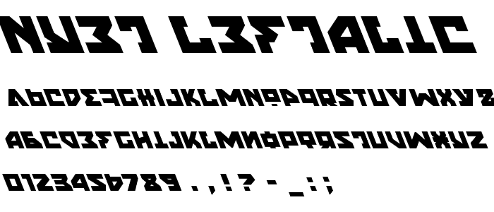 Nyet Leftalic font